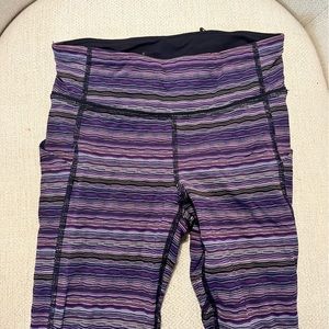 Purple Cropped Lululemon Leggings